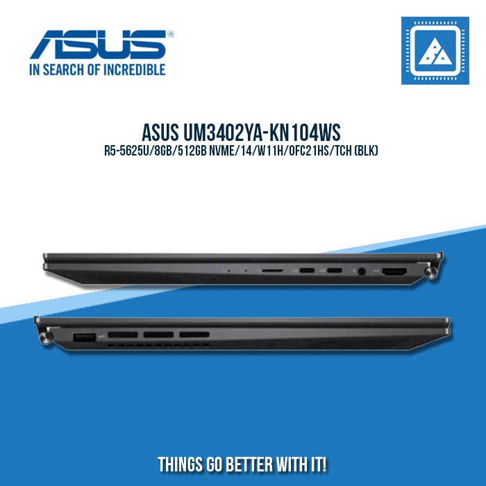 ASUS UM3402YA-KN104WS R5-5625U/8GB/512GB NVME | BEST FOR STUDENTS AND FREELANCERS ASUS UM3402YA-KN104WS R5-5625U/8GB/512GB NVME | BEST FOR STUDENTS AND FREELANCERS